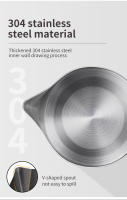 Cafetera eléctrica de acero inoxidable 304C, Caldera de té de 600 ML para 2-3 tazas, 500 W - details 2