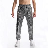 Pantalon décontracté para hombres, modo nouvelle, estampage à chaud, Harajuku, Hip Hop, fiesta de baile Disco, Streetwear, pantalon à cordon de serrage, boîte de nuit - details 7