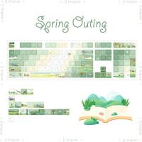127 Keys Spring Outing Themed Dye Sub Keyboard MOA Profile PBT Keycaps for Cherry Gateron MX Switches Gaming Keyboards - details 2