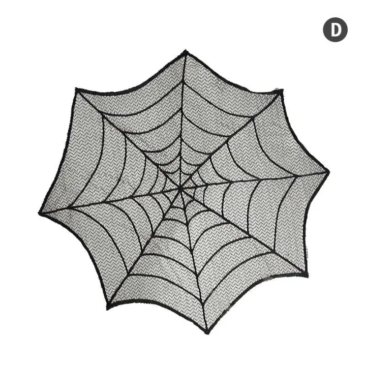Manteles de araña Ence, pañuelos negros con calaveras, adornos para eventos y fiestas para Halloween - 1