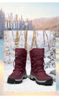 Botas de nieve impermeables para mujer, botines de piel cálida, con plataforma, color negro, a la moda, Invierno - details 2