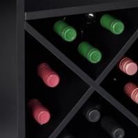 Botellero Grande para 22 Botellas de Vino Mueble de Bar Sosténido Estilo Agarre 96x63x35 cm Negro - details 6