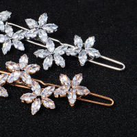 Pinzas Para El Cabello De Mujer Con Zirconia Y Cristal Adornos De Moda Para El Pelo Barretas De Boda Joyería Accesorios Para El Cabello - details 17