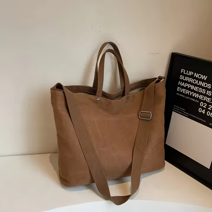 opciones bolso retro de gran capacidad para mujer - correa de hombro ajustable, cierre de cremallera, forro de poliéster duradero - 1