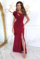 Elegante Vestido Largo de Noche Unicolor con Abertura, Detalles Bohemios, Tejido Elegante y Vaporoso Ideal para Bodas y Fiestas - details 13