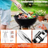 Juego de 31 accesorios para parrilla de barbacoa para hombres y padres, herramientas de parrilla resistentes, regalos para el día del padre, kit de utensilios de barbacoa de acero inoxidable - details 2