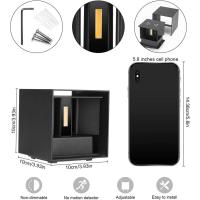 4 Piezas Aplique de Pared Interior/Exterior 12W Aplique Exterior Pared 3000K Blanco cálido Ángulo de haz Ajustable Negro Apliques Pared Led Impermeable - details 36