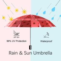 Paraguas plegables de verano a prueba de viento, impermeables, anti UV para mujeres y hombres automáticos - details 26