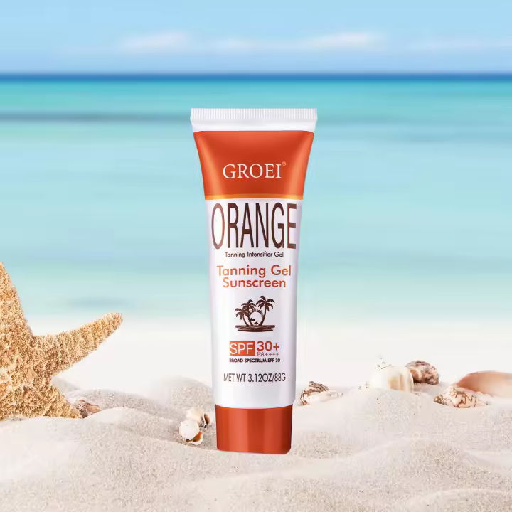 GROEI Premium Tanning Gel Protector solar SPF30+ con aceites naturales Fórmula no grasa y de rápida absorción para todo tipo de piel (88 g) - 1