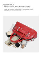 Bolso de concha, bolso de media luna con hebilla de cinturón, bolso de mensajero portátil de cuero suave a la moda. - details 3