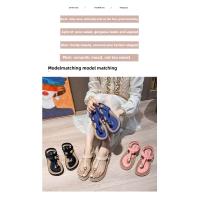 Sandalias Planas para Mujer 2025 Chanclas de Playa con Hebilla Metálica y Bordado - details 1