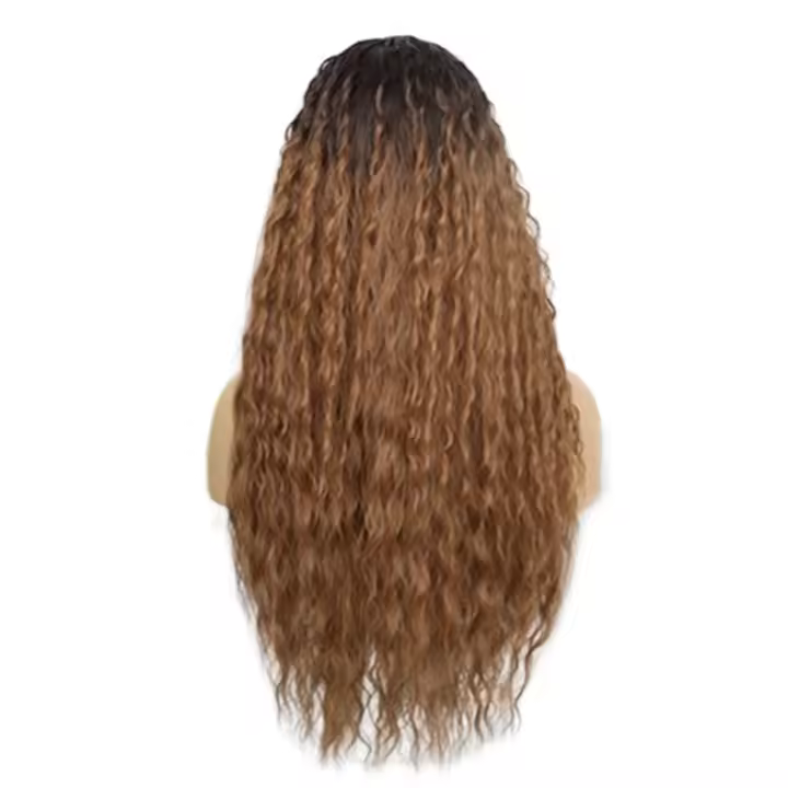 Peluca rizada larga negra para mujer, pelo sintético grueso para fiestas, bodas y citas - 1