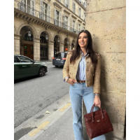 Blazer elegante con borlas Casual para mujer，Adecuado para el trabajo de oficina，Con botones y bolsillos - details 6