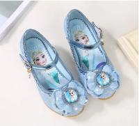 Zapatos de princesa Anna para niñas, sandalias de cuero, tacones altos de baile, Elsa, zapatos de fiesta - details 4