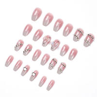 Uñas postizas de cobertura total, 24 piezas, perfectas para salón de uñas profesional, arte DIY - details 3