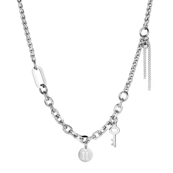 Collar de Acero Titanio Estilo Streetwear y Hip Hop para Hombres y Mujeres Joyería Multiusos - 1