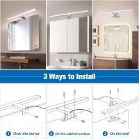 Lámpara LED Baño 18W 80cm Temperatura de Color Dual 4000K 6000K, 2000lm Lámpara Baño, Apliques Espejo de Baño Impermeable, Se Pueden Instalar en Espejos/Gabinetes/Paredes - details 4
