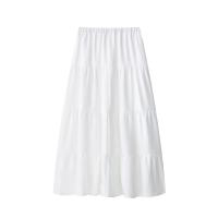 PB & ZA2025 falda acampanada de cintura alta con cintura elástica, falda larga informal que combina con todo, novedad de verano, ropa de mujer - details 2