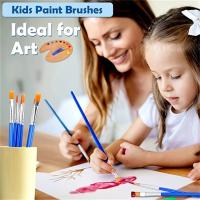Juego de Pinceles de Pintura para Niños Pinceles Acrílicos con Punta Redonda y Plana - details 2