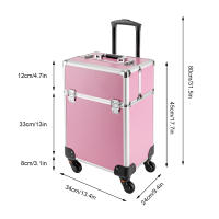 Estuche de maquillaje enrollable profesional, caja organizadora de cosméticos, rosa, salón de belleza, peluquería - details 2