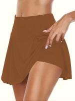 Falda Corta Deportiva para Mujer para Tenis, Bádminton, Yoga - Estilo Atlético Casual, Color Sólido, Mezcla de Poliéster y Spandex Elástico, Lavable a Máquina - Primavera/Verano/Otoño - details 29