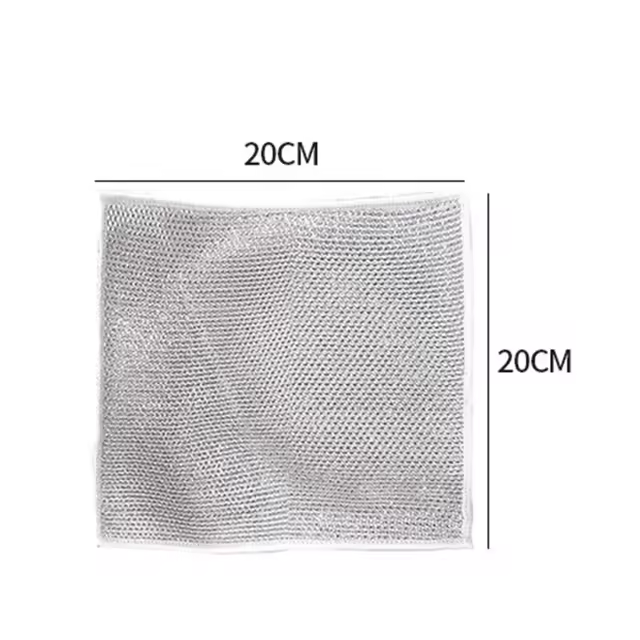 Pañuelos de Limpieza Mágicos Doble Cara Cuerda de Acero Inoxidable Engrosada 12/1pcs - 1