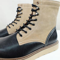 Botas de plataforma versátiles de moda retro americana de cuero botas de herramientas - details 4