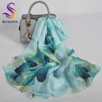 BYSIFA 4 Momme Bufanda de seda de morera 100% para mujer, suave y ligera, estilo chino, diseño de peonía, chal protector solar de verano, envoltura de playa para cubrir - details 7