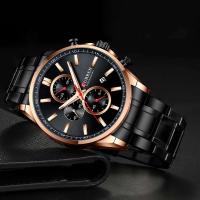 Reloj de Cuarzo CURREN 8368 Elegante Pulsera de Acero Inoxidable Resistente al Agua Calendario - details 20