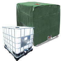 Cubierta Impermeable para Jardín al Aire Libre 1000 litros IBC Recipiente de Agua de Lluvia con Cubiertas de Polvo Protectora de Sol - details 9