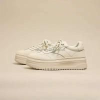 Nuevas zapatillas de deporte blancas puras con aumento de altura para mujer, zapatos de Skate de cuero de vaca Real de alta calidad con clase, informales para niñas, marca - details 9