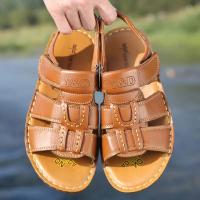 Sandalias Hombre Piel Negra Verano Cierre Velcro - details 5