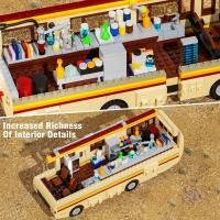 Bloques de construcción Breaking Bad Pinkman para niños, furgoneta blanca para armar, juguete de ladrillos, coche RV - details 5