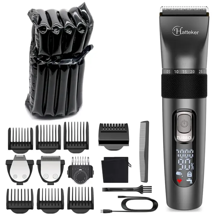 Recortadora de pelo todo en uno para hombres, cortadora de pelo eléctrica profesional para Barba, máquina de corte de pelo recargable ajustable - 1