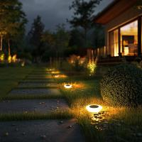 Luz LED Solar de tierra para exteriores, iluminación de jardín, Patio, pasarela, impermeable, paquete de 4, 14 - details 3