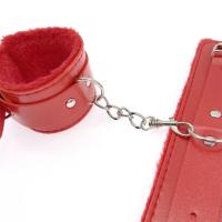 Esposas sexuales de cuero PU con máscara para ojos, Juguetes sexuales para parejas, juegos para adultos, ataduras de Bondage esclavo, accesorios eróticos, 2 uds. - details 8