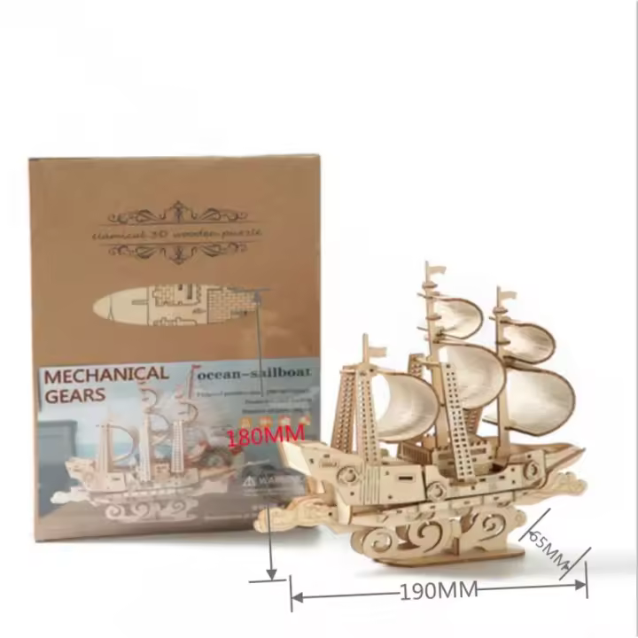 Rompecabezas de madera creativos para adultos y niños, conjunto de modelos de construcción DIY, montaje de camiones mecánicos 3D, coches Montessori, Kit de juguetes de escritorio - 1
