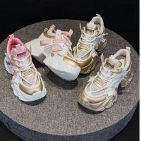 Zapatillas de correr de moda rosa, tacones inclinados de suela gruesa, calzado deportivo para mujer - details 1