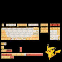 Material PBT Pikachu keycap sublimación de cinco lados Teclado mecánico DIY original keycap altamente personalizado（Teclado no incluido) - details 11