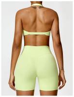 Mujeres Sexy belleza espalda gimnasio correr Push Up Yoga deportes sujetadores transpirable envuelto Yoga deportes sujetadores copa triangular ropa interior femenina - details 19