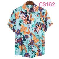 Camisa ajustada de manga corta para hombre, ropa informal con estampado grande, novedad de verano, 2021 - details 4