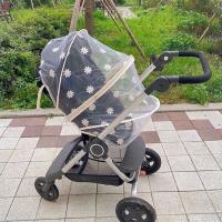 Mosquitera para cochecito de bebé con diseño de margaritas y flores, accesorios de cochecito de bebé, cubierta completa con cremallera, mosquitera, dosel de malla de verano - details 9