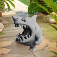 Estatua de Animal con estampado 3D de rugido en ira, figura de perro realista de dibujos animados, conejo, tiburón, elefante, modelo Animal, adorno - details 10