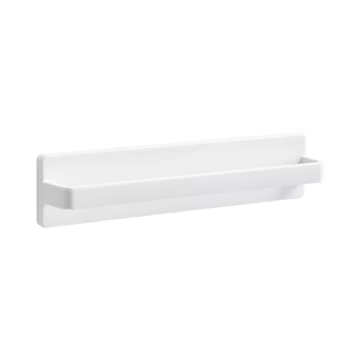 Toallero duradero sin rastro montado en la pared, estante de plástico sin perforaciones para zapatos, escurridor de almacenamiento multifuncional blanco detrás de la puerta - 1