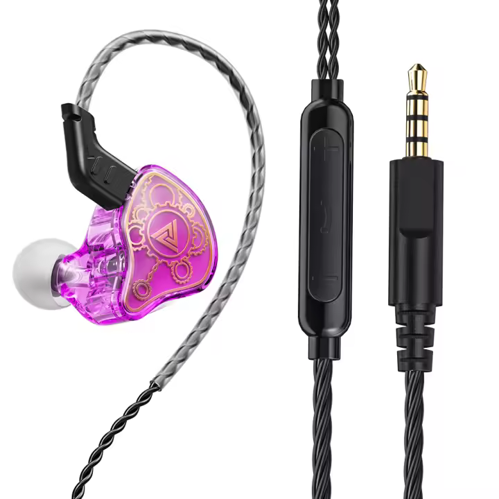 Auriculares intrauditivos QKZ Hi7T originales, controlador dinámico profesional, Acoustios HiFi Mointor, auriculares para juegos de música, AUX de 3,5 MM con micrófono - 1