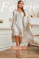 Pijamas de cuatro estaciones para mujer, ropa para el hogar, camisón de manga larga, conjunto de dos piezas, pijamas térmicos - details 0