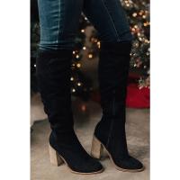 Botas largas para mujer, zapatos informales de tacón alto, botas de caballero para mujer - details 4