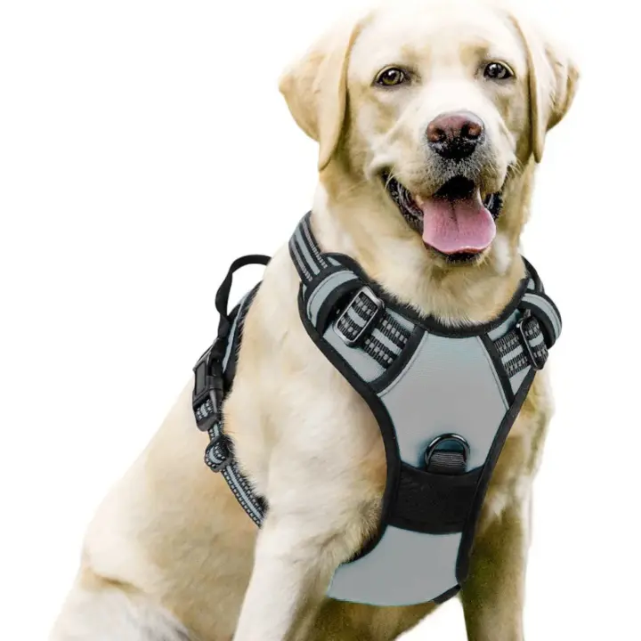 Almohadilla Suave Ajustable Y No Deslizante Para Perro Harnés De Cuello Con Manija De Control Fácil Para Adultos Todas Las Estaciones - 1