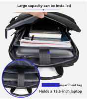 Mochila impermeable para hombre, mochila ultraligera para hombre, mochila para libros, mochila elegante para hombre, mochila para portátil de 39,62 cm - details 2