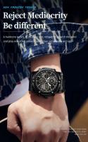 Reloj Digital de Acero Inoxidable TAXAU Chronógrafo Impermeable para Hombres Alarma Luminosiva - details 12